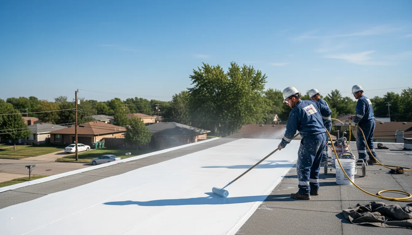 Commercial roof coating in Stockwell, IN near me